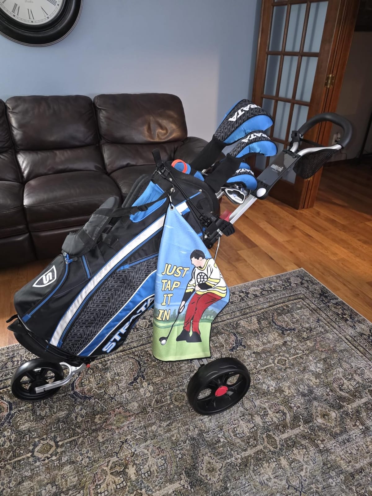 Caddytek CaddyLite 11.5 V3 Golf Push Cart - Lightweight Aluminum 3-Wheel Foldable Golf Bag Cart with Quad-Fold Frame, EVA Wheels, Adjustable Handle, Foot Brake, Mesh Net, Umbrella & Drink Holder customer photo 2