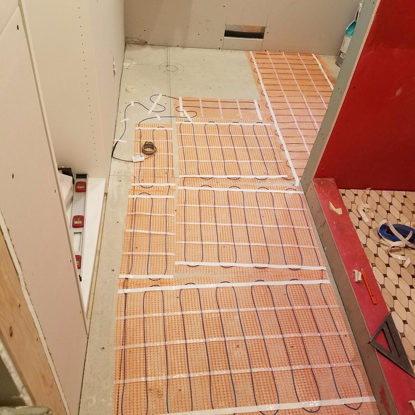 SunTouch TapeMat Electric Under Floor Heating Kit with Command Touch Programmable Thermostat 120V, Orange, 2.0' x 12.5' (25 Sq. Ft.) | Electric Floor Warming System w/ TapeMat Floor Heating Mat, CommandPlus 500950-SB WiFi Programmable Thermostat, Tools customer photo 1