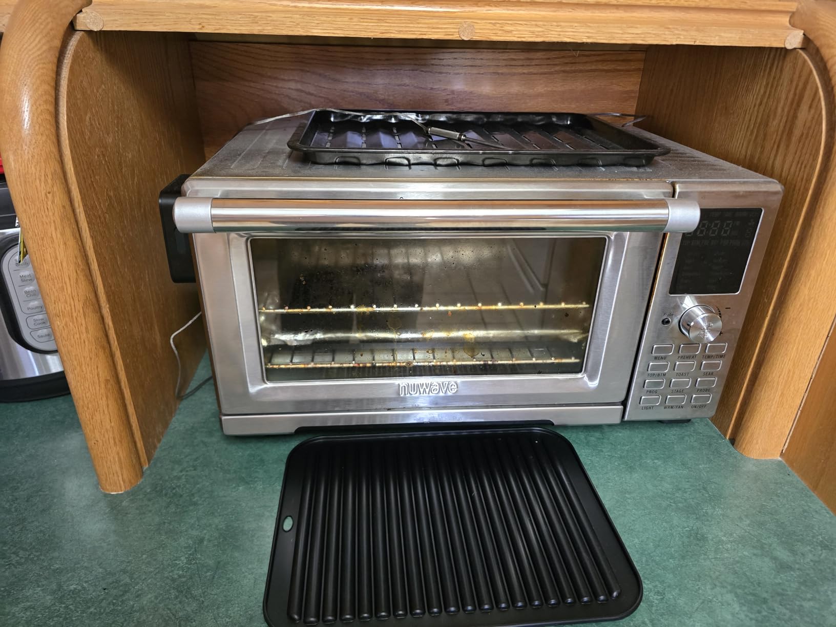 Nuwave Bravo Air Fryer Toaster Smart Oven, 12-in-1 Countertop Convection | 30-QT XL Capacity, 50°-500°F Temperature Controls, Top and Bottom Heater Adjustments 0%-100%, Brushed Stainless Steel Look customer photo 2