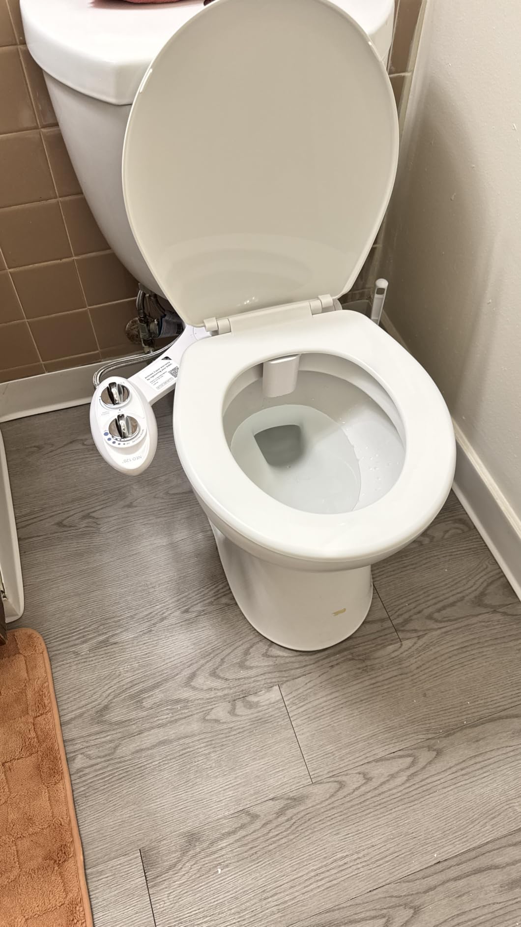 LUXE Bidet NEO 120 - Bidet Attachment for Toilet Seat, White | Non-Electric, Single Nozzle, Self-Cleaning, Adjustable Water Pressure, Rear Wash customer photo 1