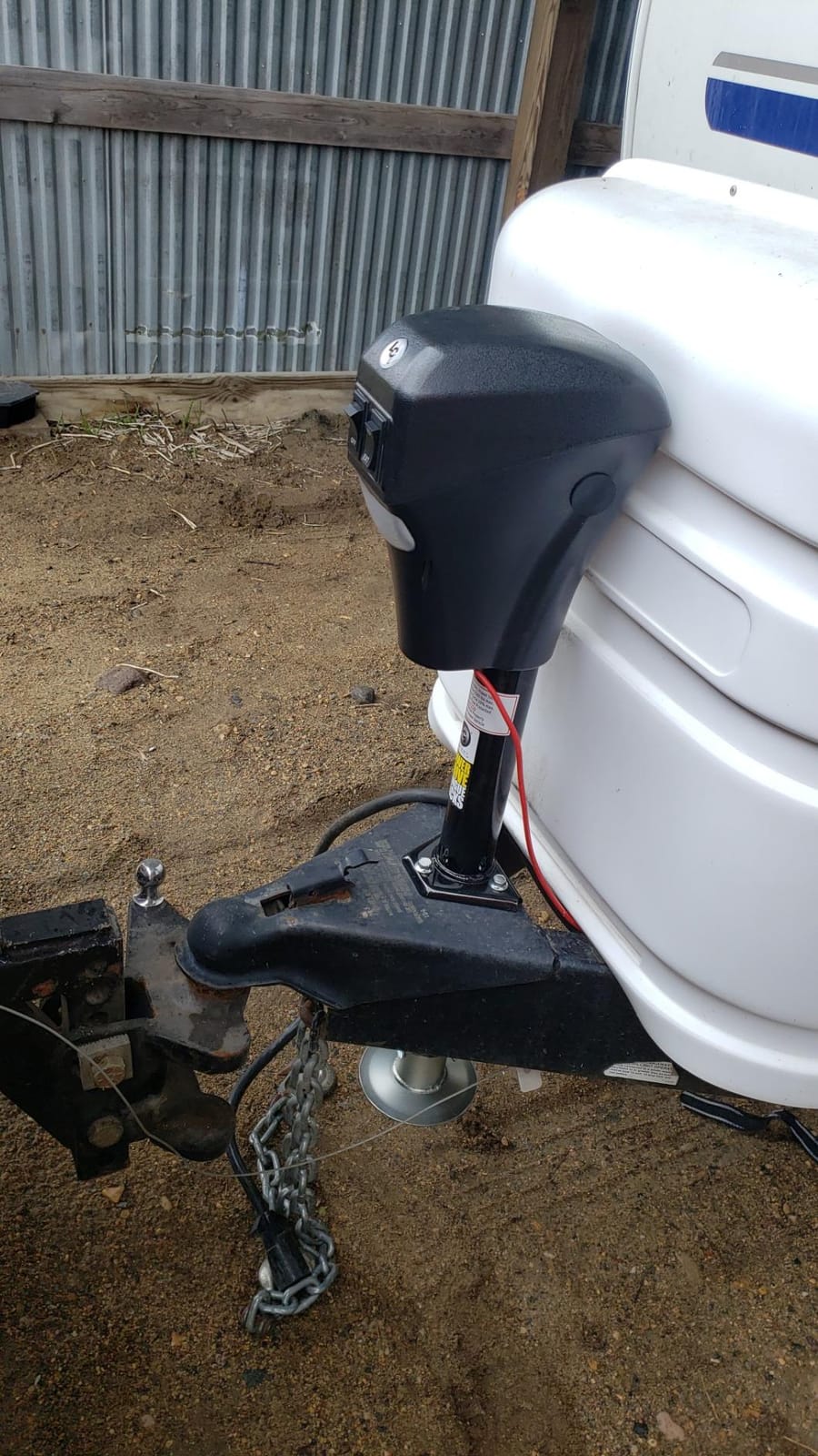 Lippert 3,500 lb Electric A-Frame Trailer Tongue Jack, Black, 285318 | 30A Motor, 18