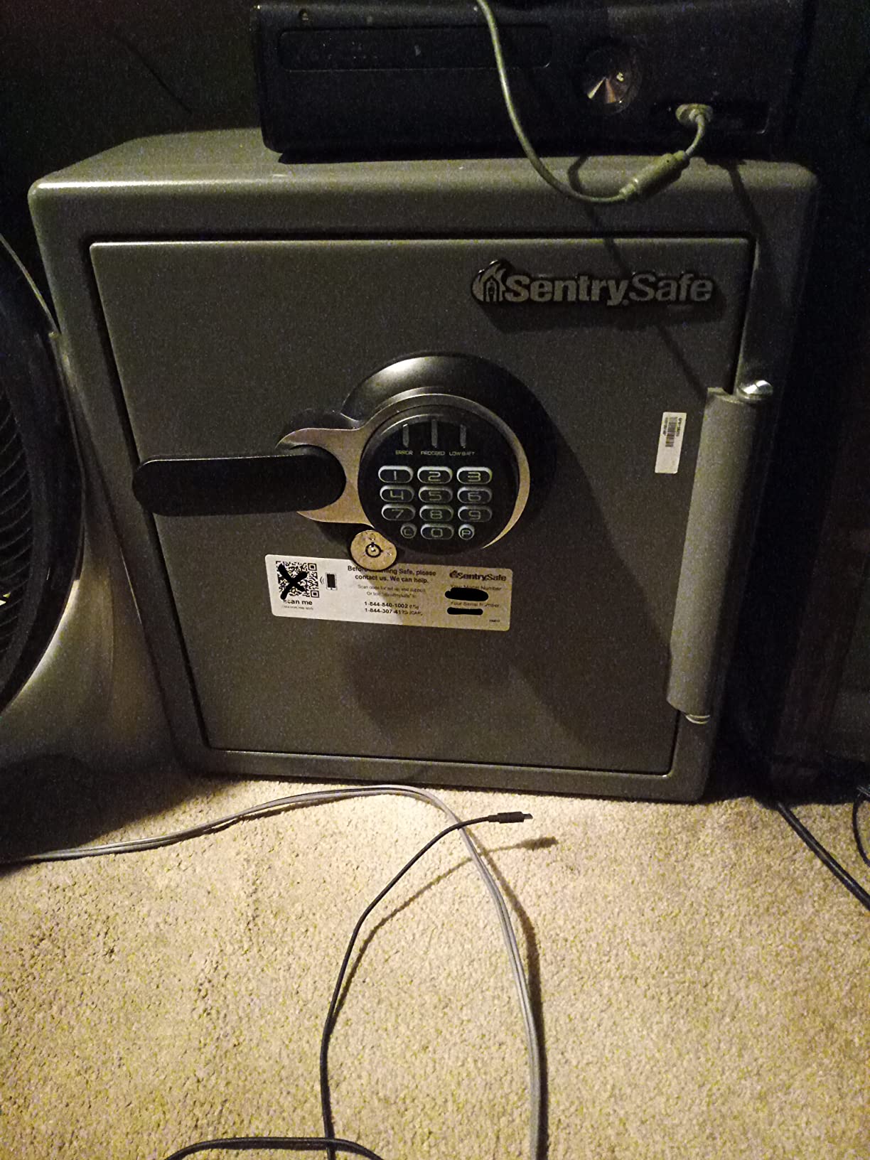 SentrySafe Fireproof and Waterproof Gray Steel Home Safe with Digital Keypad Lock, Floor Safe with Interior Lighting, 2.05 Cubic Feet, SFW205GQC customer photo 1