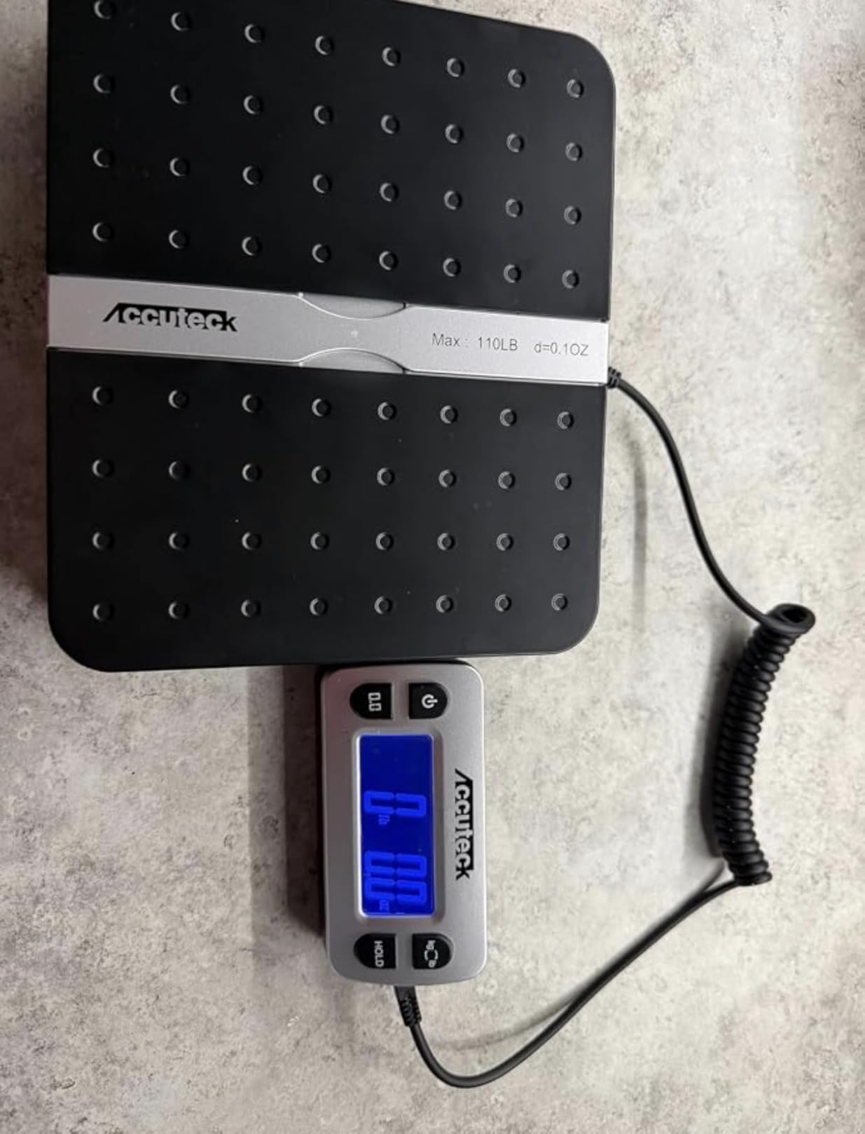 ACCUTECK 8580 High Capacity 110 Lbs High Accuracy 0.1OZ Digital Postal Scale with Remote Display, Batteries and USB Cable and AC Adapter Included customer photo 1