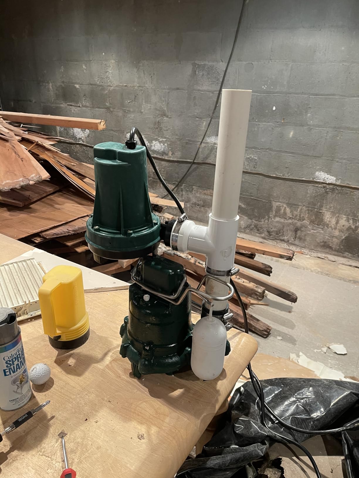 Zoeller 508-0006 AquaNot Spin 508 ProPak | Complete Sump Pump System with M53 Primary Pump & 12 V Battery Backup, Check Valve & Float Switch - Basement Flood Protection customer photo 2