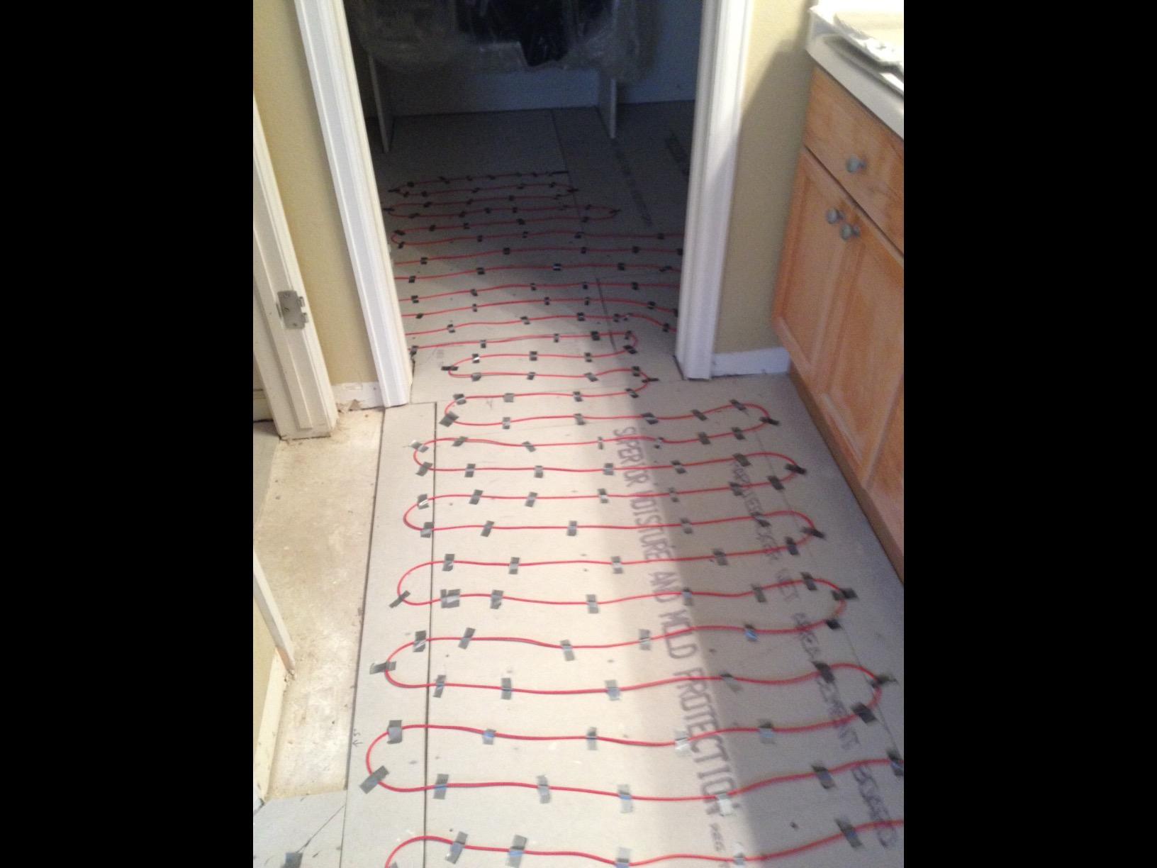 30 sqft Floor Heating Cable Set, Electric Radiant in-Floor Heat Heating Cable Warming System, 120V, 120ft Long Heating Cable, 7-Day Programmable Floor Sensing Thermostat Aube TH115-AF-120S customer photo 2