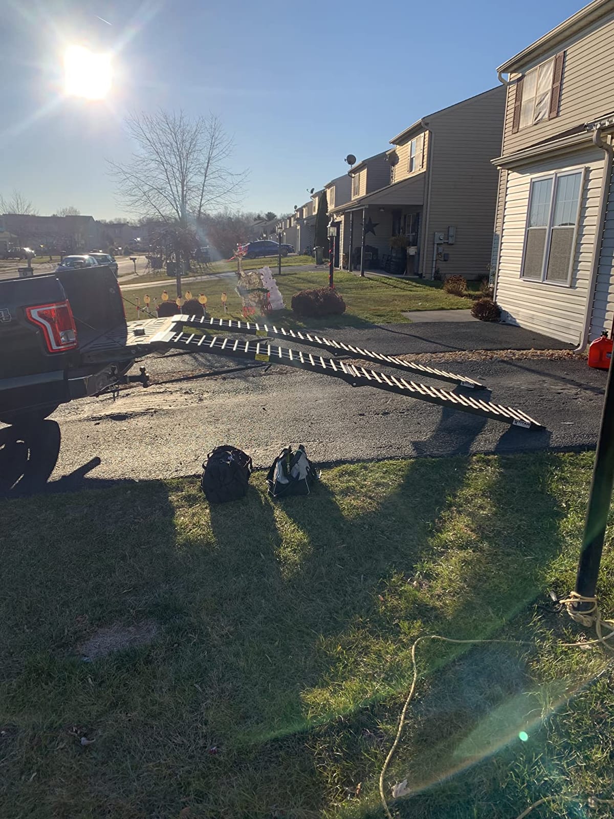 10' UTV/ATV Ramps for Loading Pickup Trucks, 2,000 lb Cap, Titan Ramps | ATV loading, truck or trailer, safety straps included, quad, four-wheeler, golf cart customer photo 1
