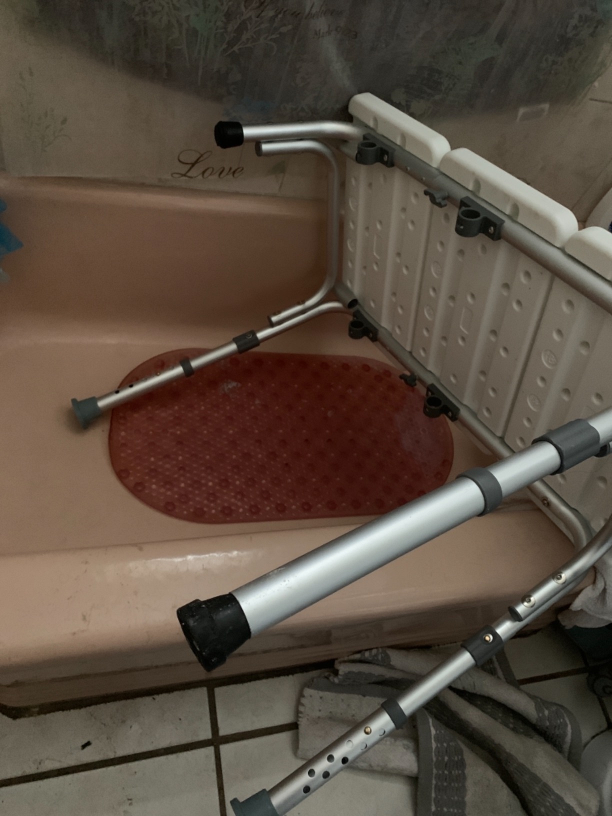 Carex Shower Bench and Shower Chair For Elderly and Disabled with Height Adjustable Legs, Tub Bench Converts to Right or Left Hand Entry, Shower Chair For Bathtub customer photo 1