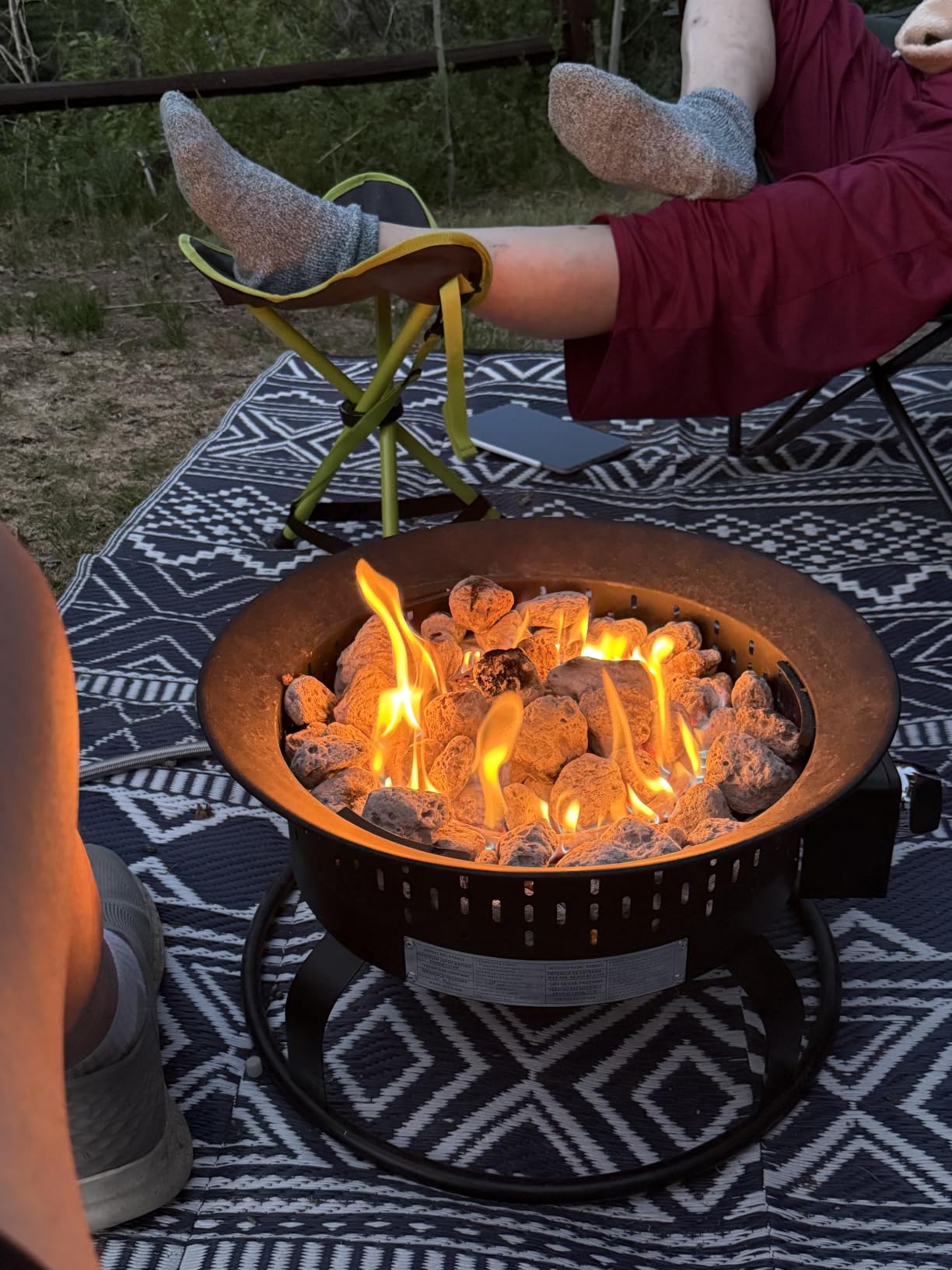 GasBRUH Outdoor Portable Propane Fire Pit, 19-Inch, 60,000 BTU with Cover & Carry Kit, Camping Propane Fire Pits, Gas Firebowl, Portable Gas Fire Pit for Outside Patio, Backyard, Camping, RV, Deck, Tailgating customer photo 2