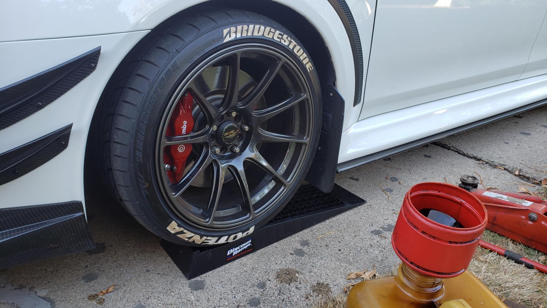 Low Car Ramps for Oil Change, 5,000 lb GAWR, 2.5