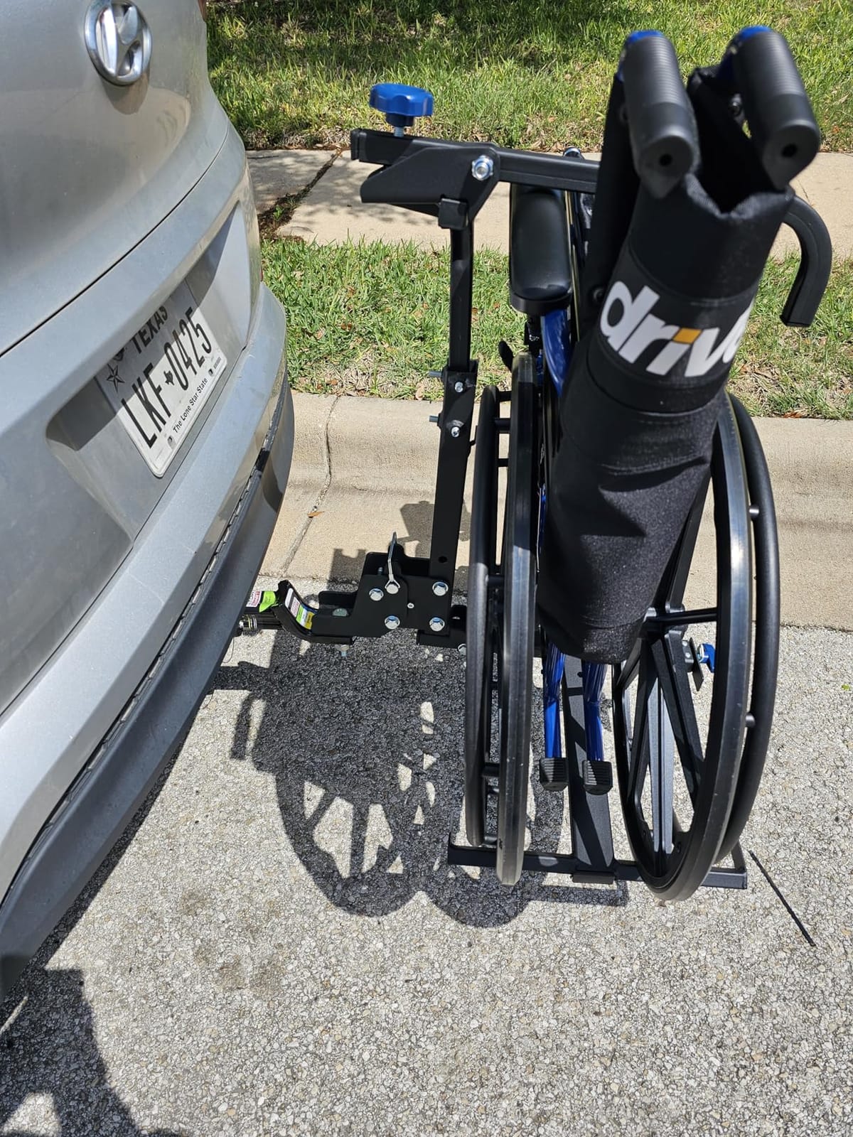 Manual Wheelchair Carrier, Tilting Platform, 100 lb Capacity, Silver Spring customer photo 1