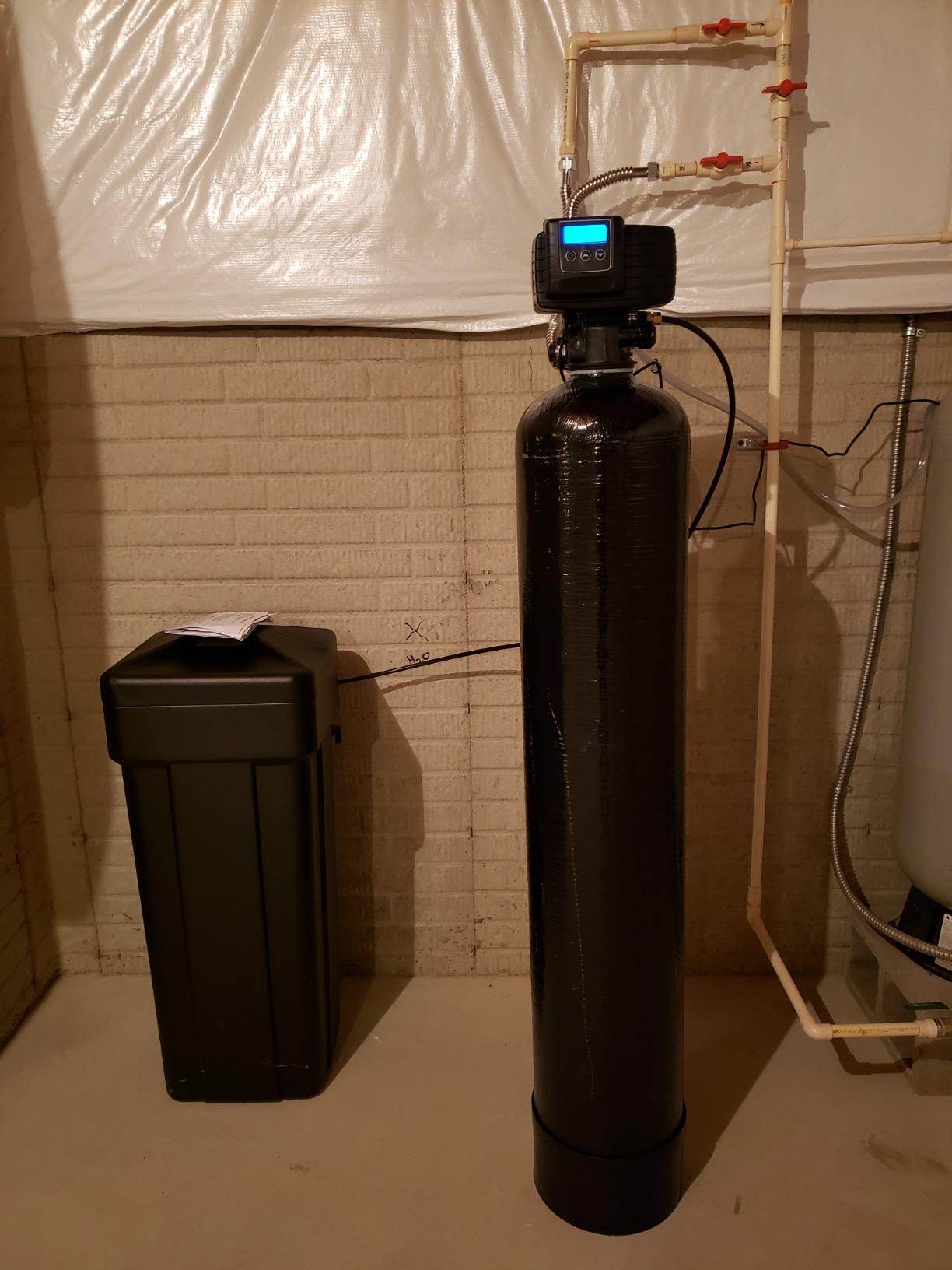 AFWFilters Fleck 5600 SXT Digital Water Softener with 10% Crosslink Resin | Complete System: 48K Grain, Metered On-Demand Control, Chlorine-Resistant, Brine Tank & Bypass Included, Whole House Ready customer photo 1