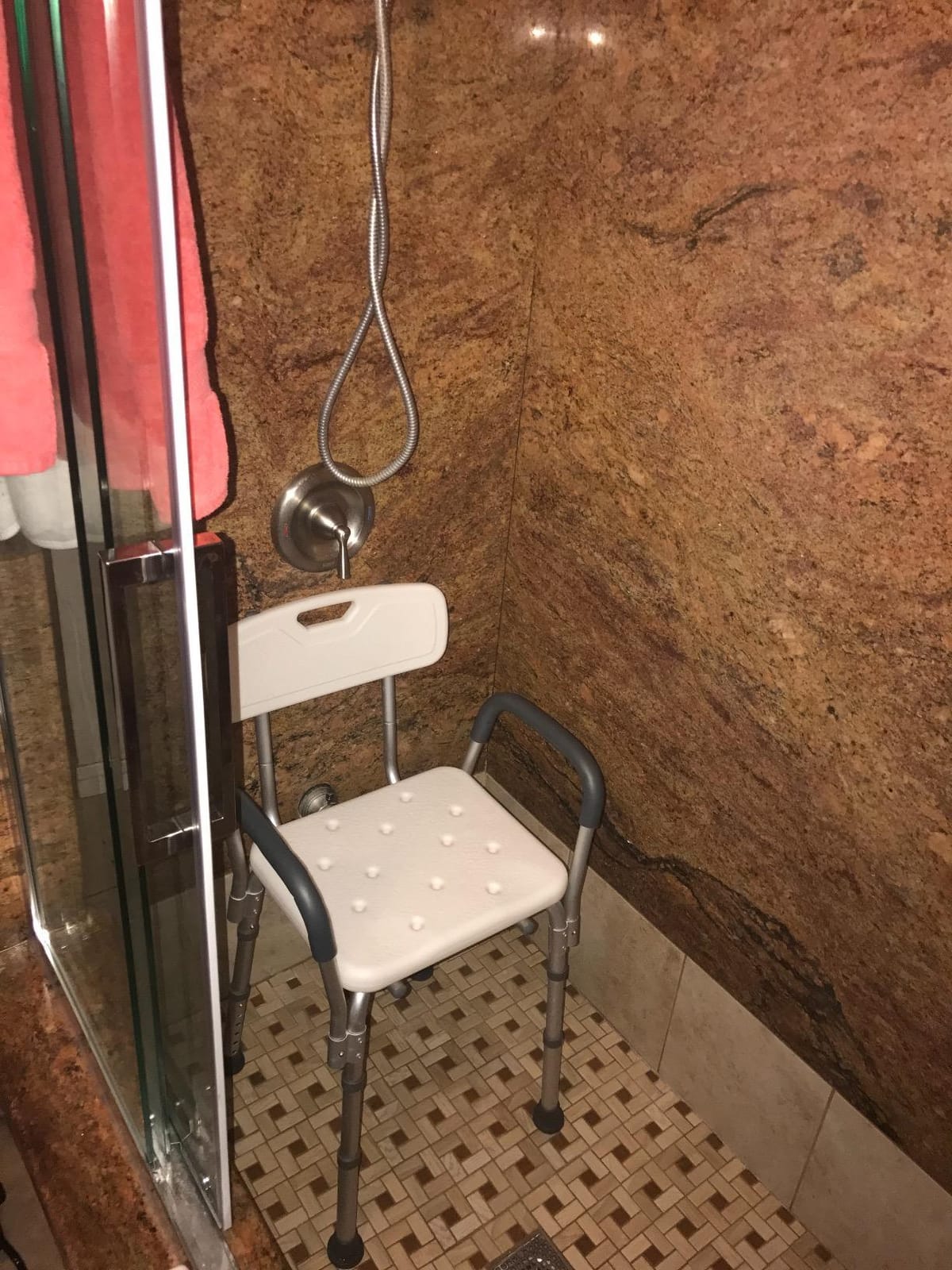 Drive Medical Premium Shower Chair with Back and Padded Arms, White | Shower Chair with Back and Padded Arms, Adjustable Height Seating for Safety and Comfort, Supports 350 Pounds customer photo 2