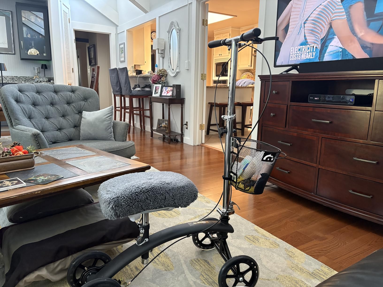 BodyMed Premium Knee Walker, Steerable for Foot Injuries - Adjustable Scooter with Dual Brakes & Metal Basket - Better Alternative to Crutches for Leg Recovery customer photo 1