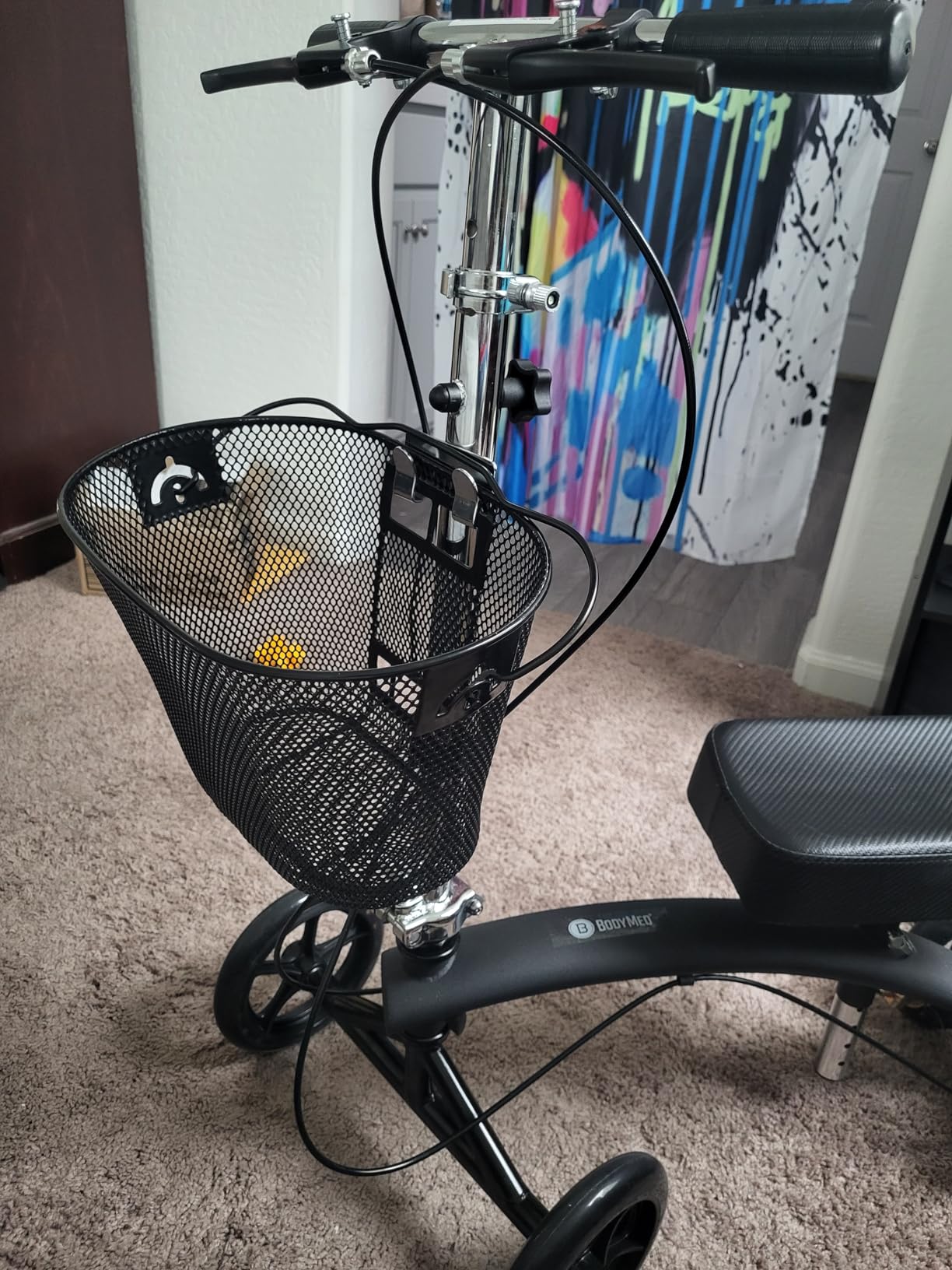 BodyMed Premium Knee Walker, Steerable for Foot Injuries - Adjustable Scooter with Dual Brakes & Metal Basket - Better Alternative to Crutches for Leg Recovery customer photo 2