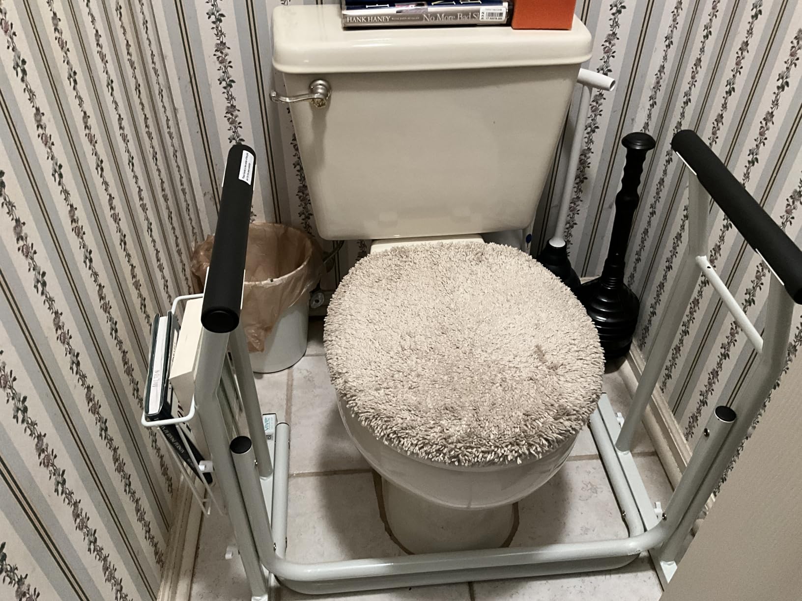 Vive Toilet Safety Rail with Arms - 300LBS Support Frame with Handles | Seniors, Elderly, Handicap & Disabled - Grab Bar Handrail - Bathroom Riser Assistance Aid - Stand Alone Lifter to Help Stand customer photo 2
