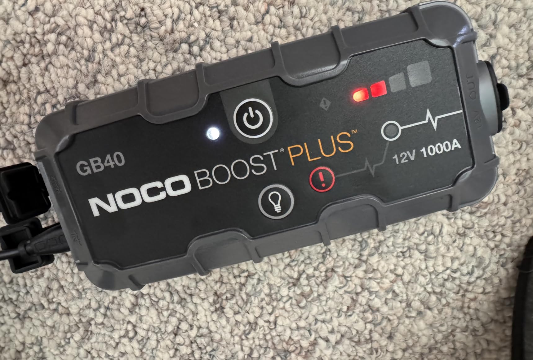 NOCO Boost GB40 12V 1000A UltraSafe Portable Lithium Jump Starter | Spark-Proof & Reverse Polarity Protection, For Car, Truck, Motorcycle, SUV, Boat, ATV, RV, up to 6.0L Gas & 3.0L Diesel customer photo 1