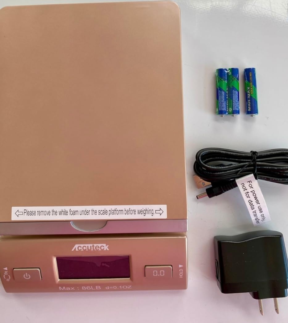 Accuteck Gold 86Lbs Digital Shipping Postal Scale with Batteries and AC Adapter customer photo 1