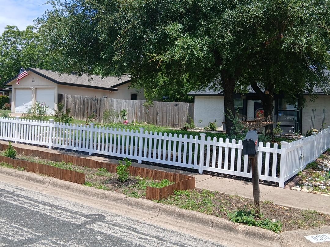 WamBam Newport Picket Fence, White Vinyl DIY No Dig Kit | 3ftH x 6ftW, 1 Panel + 1 Post, ZP19002 customer photo 2