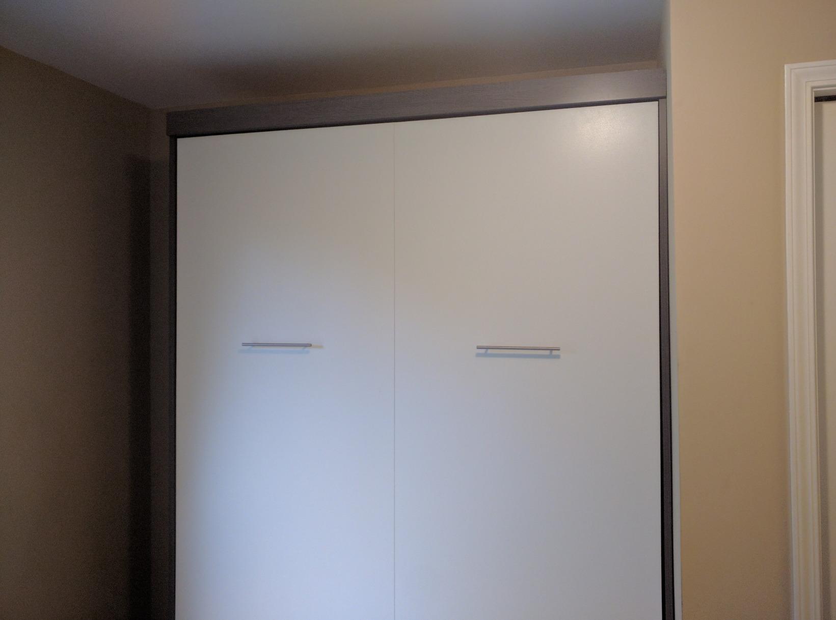 Bestar Queen Murphy Bed, White, Nebula, 65W customer photo 1