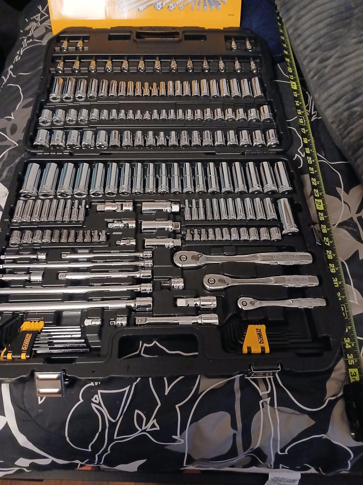 DEWALT 192 Pcs. Mechanics Tool Set, 1/2, 1/4, 3/8 Socket Set, SAE and Metric Socket Wrench Set, Hard Shell Tool Box (DWMT75049) customer photo 1