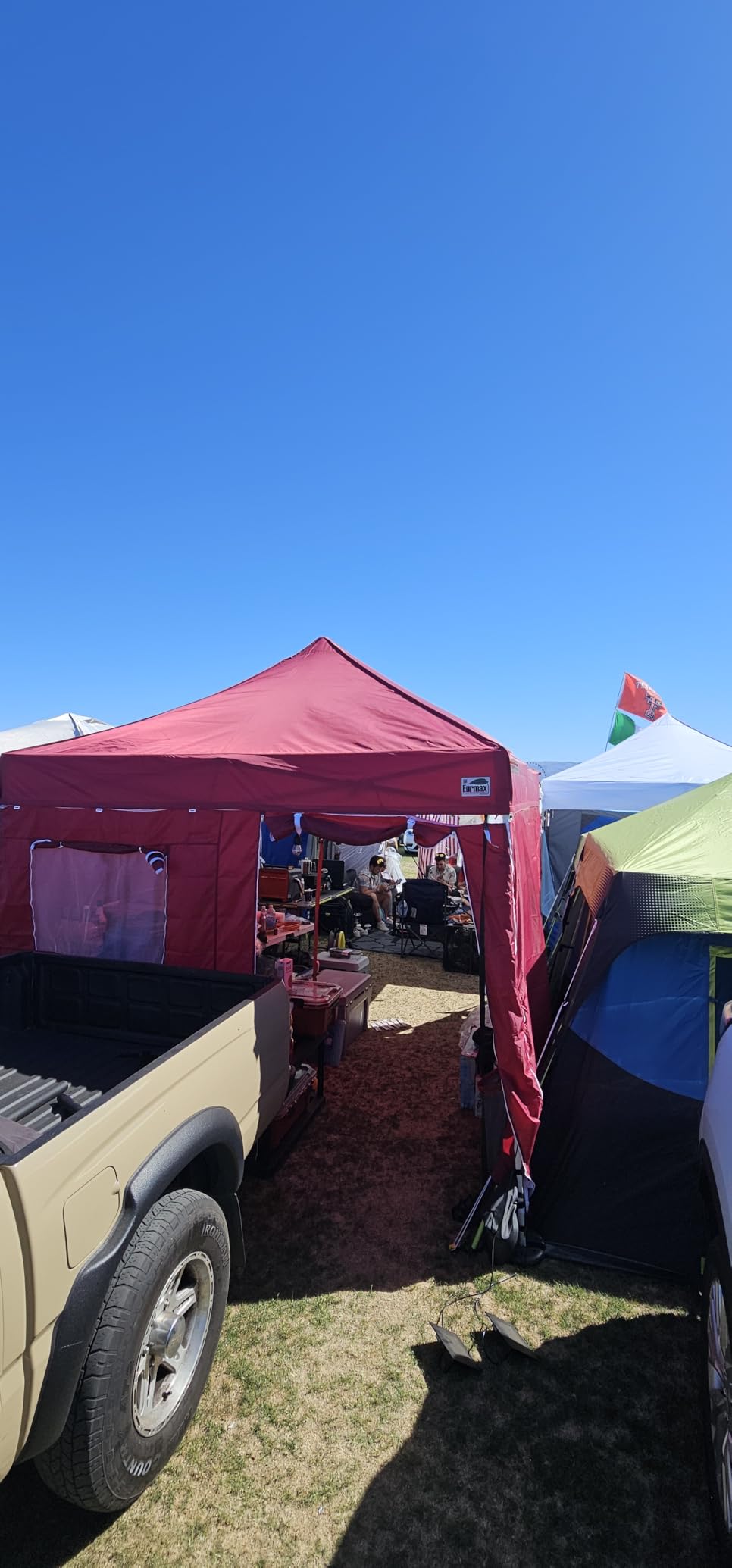 Eurmax USA 10x10 Pop Up Canopy Tent,Commercial Tent with Patented No-Tip Rolling Bag,4 Zippered Removable Walls,UV & Water Resistant Canopy Top,Heavy Duty Outdoor Gazebo,Instant Shelter(White) customer photo 1