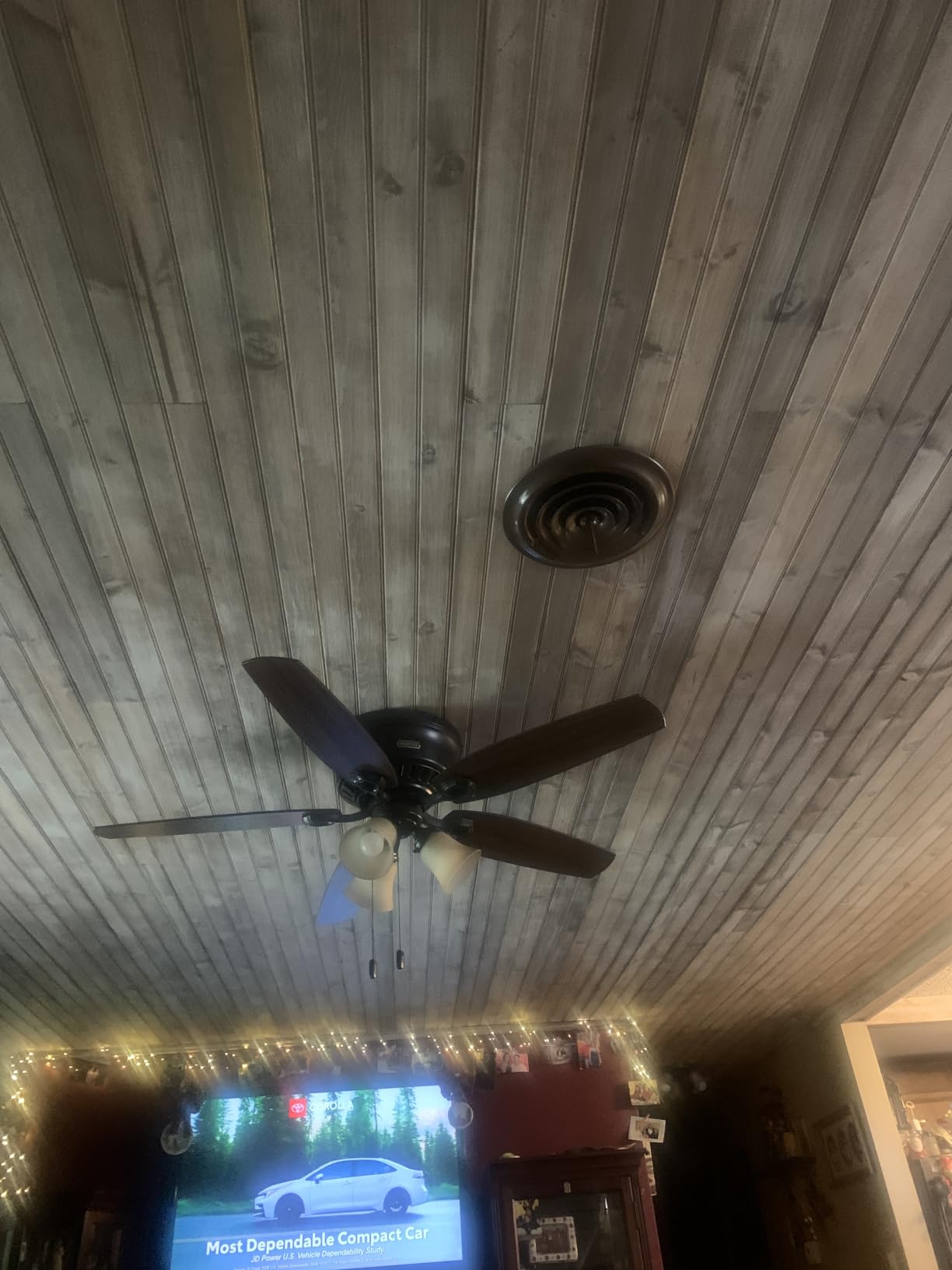 Hunter Builder, Indoor, Ceiling Fan, with LED Lights, 42 inch, New Bronze | Low Profile Flush Mount, Pull Chain, 5 Blades, For Bedroom, Living Room, Kitchen, 51091 customer photo 2