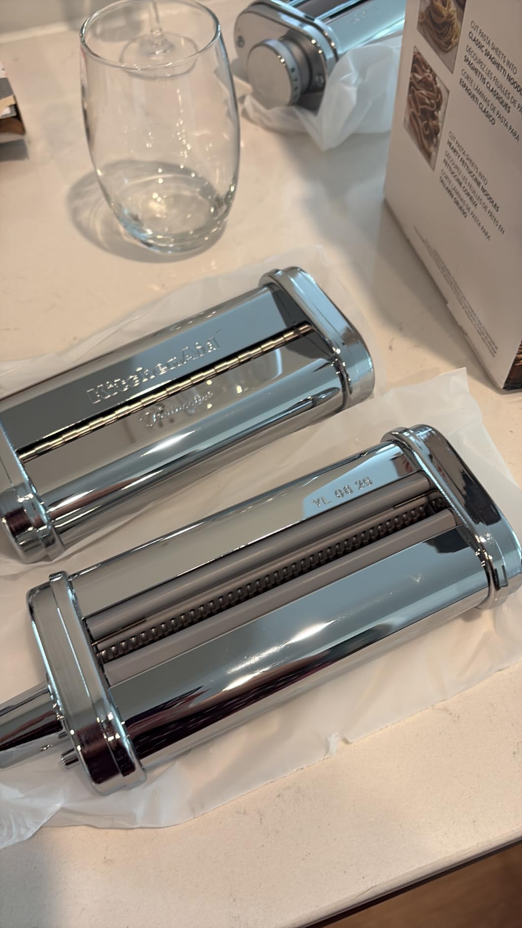 KitchenAid KSMPRA 3-pc Pasta Roller/Cutter Set for KitchenAid Stand Mixers | Fits all Household KitchenAid Stand Mixers, Stainless Roller and cutters, Easy to Clean with cleaning brush customer photo 1