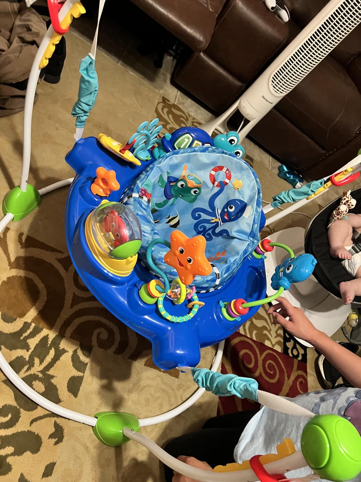 Baby Einstein Neptune's Ocean Discovery Activity Baby Jumper Activity Center, Ages 6 Months +, Max Weight 25 lbs., Unisex customer photo 2