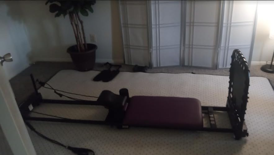 Stamina Products AeroPilates 287 Pilates Reformer - Home Gym Equipment with Adjustable Headrest, Padded Foot Bar, 3 Resistance Cords, and 2 Workout DVDs customer photo 2