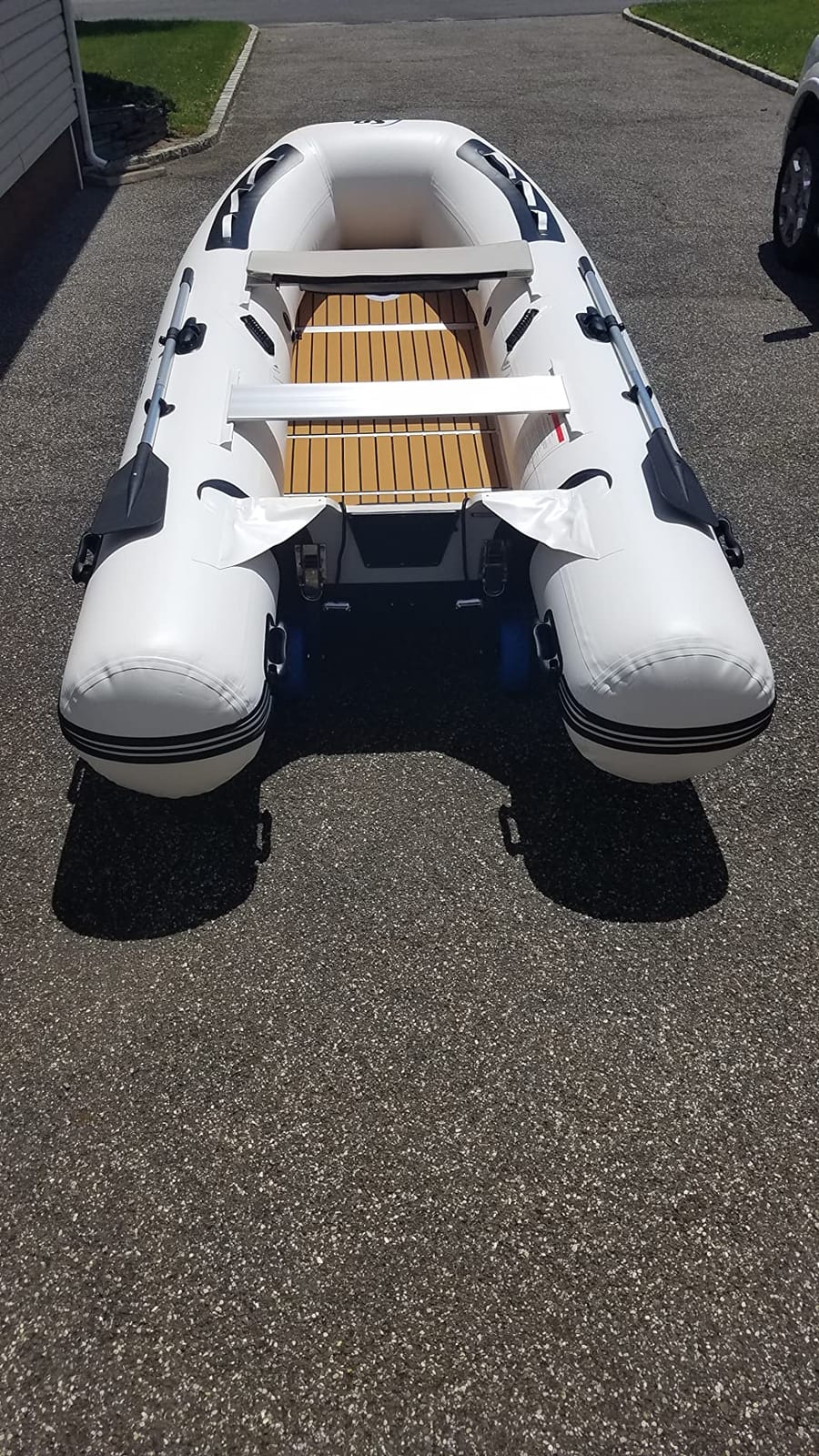 Killer Whale 10.8' Inflatable Dinghy | Aluminum Floor Dinghy with Durable Heat-Welded PVC | 5 Person Inflatable Dinghy | 15HP Motor Ready | Rigid aluminum hard floor | 1,268 lb max load customer photo 1