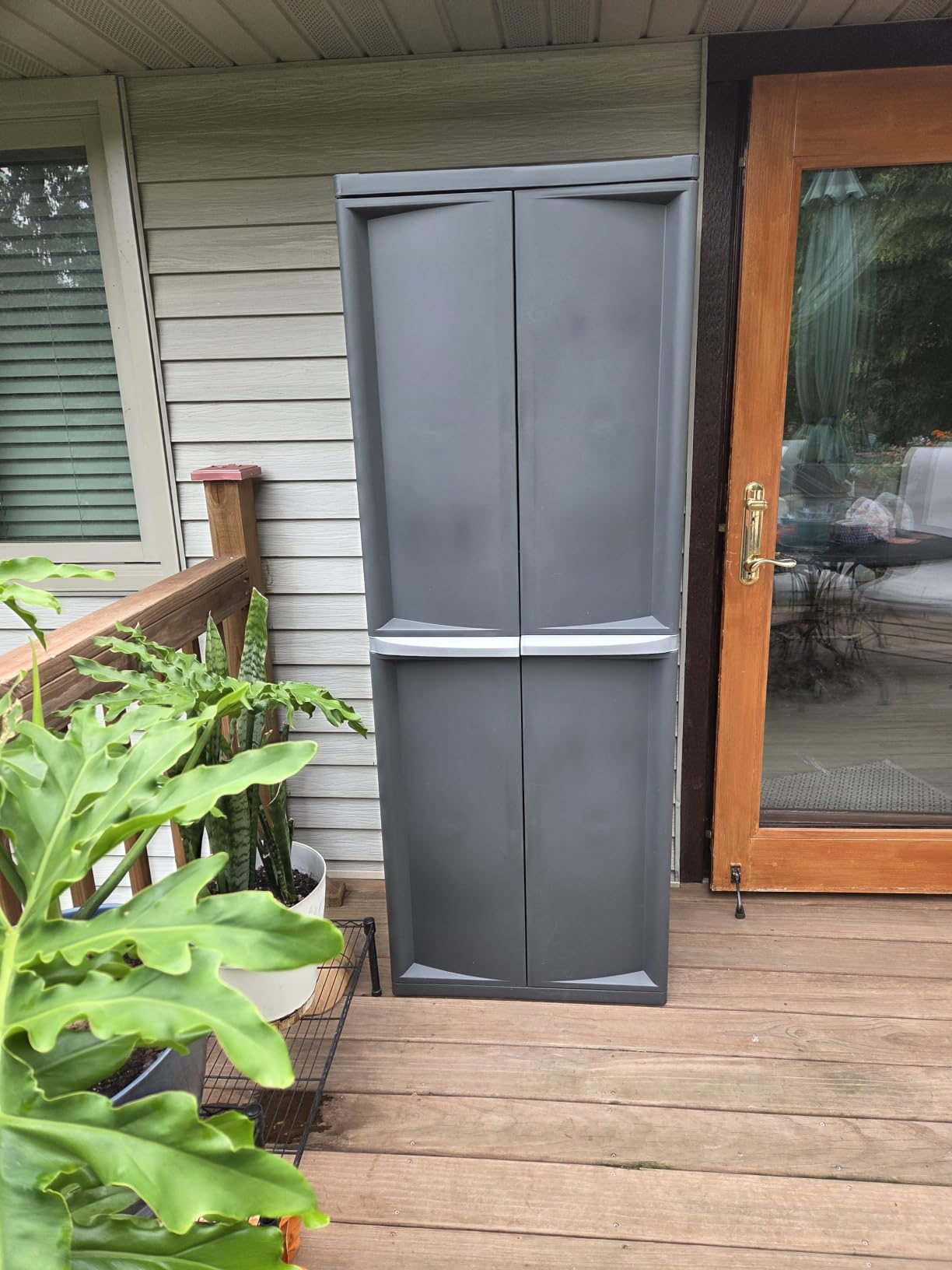 Sterilite 4 Shelf Cabinet, Lockable Utility Storage, Gray customer photo 1