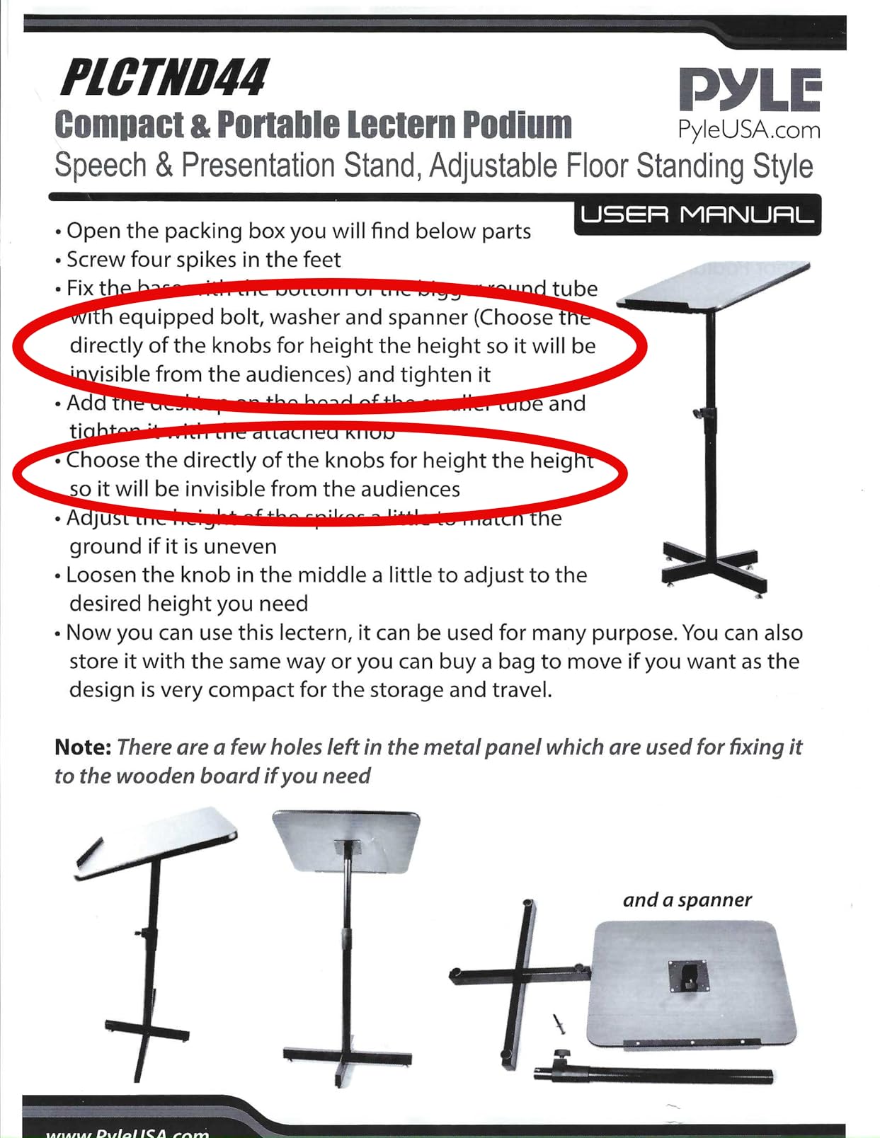Pyle Portable Floor Lectern Podium Stand-Height Adjustable Steady Standing Design Teacher Speaker Lecture Classroom Presentation Stand, Laptop Computer Book Holder w/ Slanted Top Shelf PLCTND44,BLACK customer photo 2