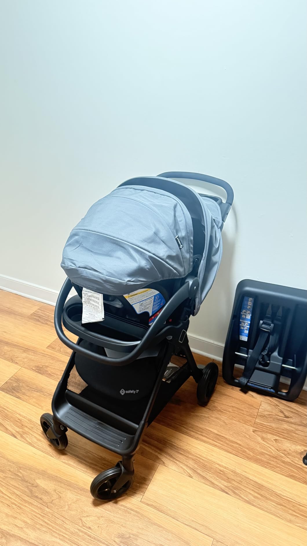 Safety 1st Smooth Ride Travel System Stroller and OnBoard FLX Infant Car Seat, Newborn to Toddler Baby Combo, Easy-Install, Large Canopy, Ample Storage, Foldable, Rear-Facing 4-30 lbs, Monument customer photo 1