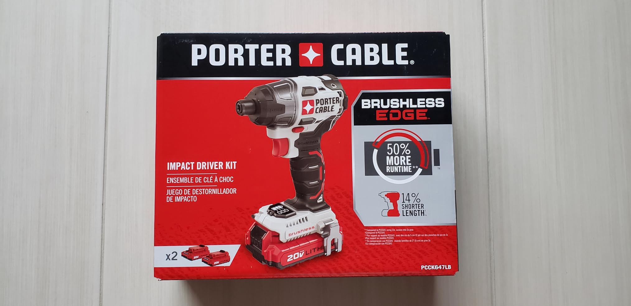 PORTER-CABLE 20V MAX Impact Driver, 1/4 Inch, 2,700 RPM, Battery and Charger Included (PCCK647LB) customer photo 2