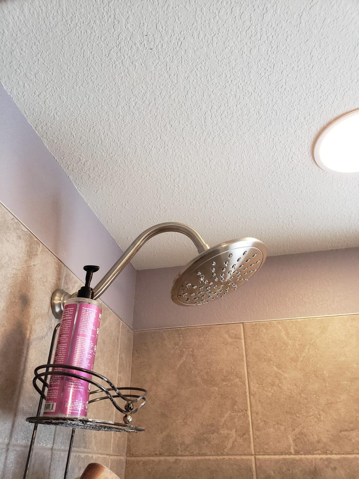 Moen Brushed Nickel 8-Inch Fixed Single Function Round Wide Rainshower Showerhead, 2.5 GPM, 6345BN customer photo 1