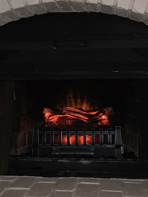 duraflame Electric Log Set 1,000 Sq Ft Heater, Faux Logs Insert with Infrared Flames for Existing Fireplaces, Remote Control Included customer photo 1