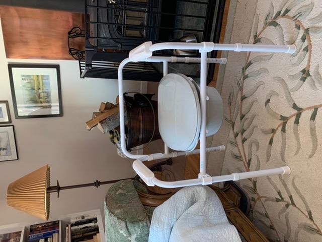 Vive Bedside Commode Toilet Chair (Folding) - 350 lb Capacity, Safety Rail, Shower Chair - 3 in 1 Heavy Duty Bariatric Bucket with Padded Arms, Tight Lid - Portable Seat for Home - Steel customer photo 1