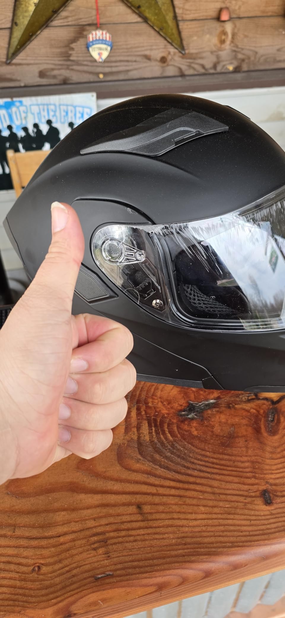 ILM Motorcycle Dual Visor Flip up Modular Full Face Helmet DOT Model 902/902L customer photo 2