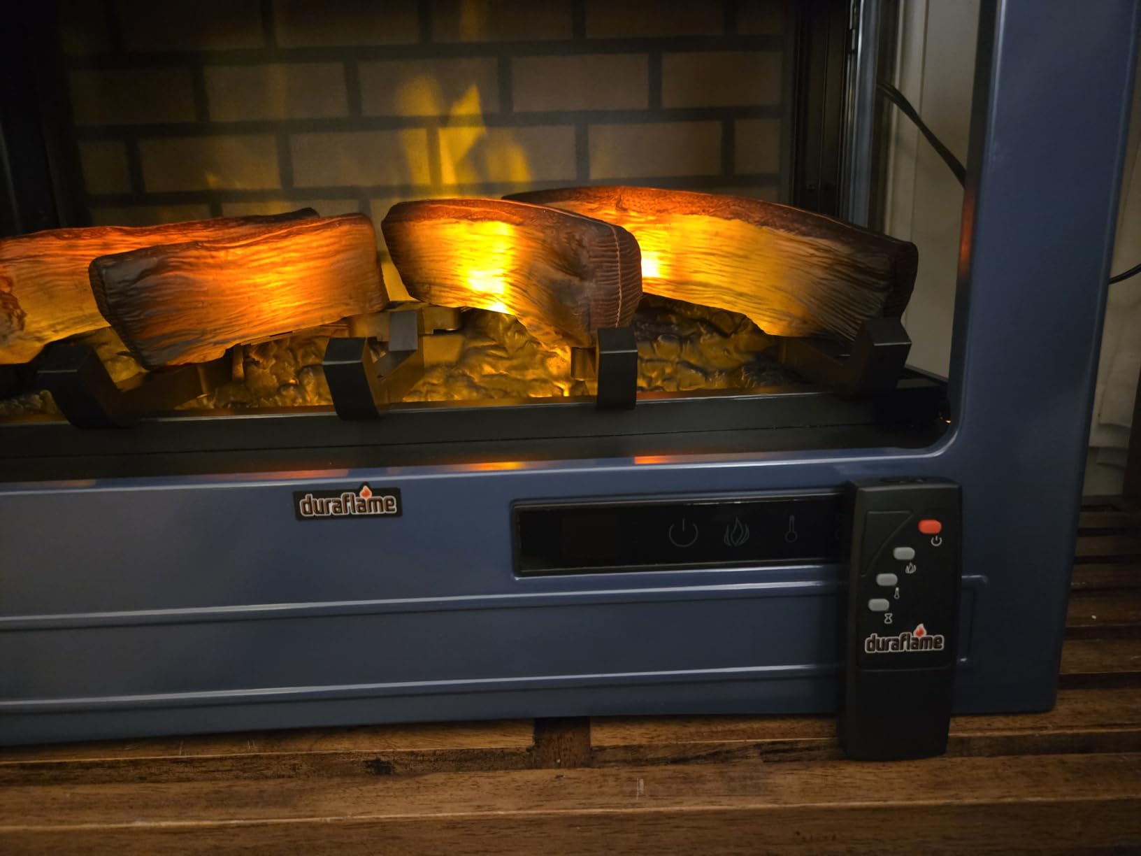 duraflame Freestanding Electric Fireplace Stove Heater with 3D Flame Effect for 1,000 Sq. Ft. Room, Black customer photo 2