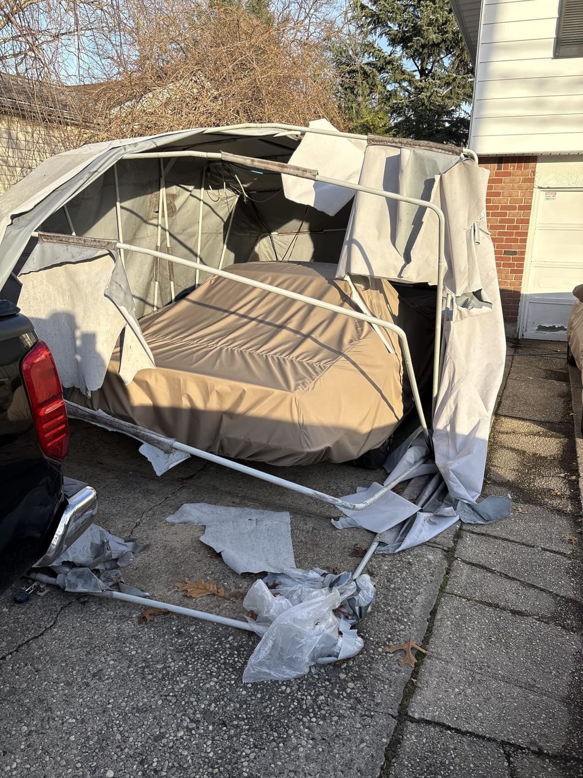 Ikuby Medium Carport, Car Shelter, Car Canopy, Car Garage, Car shed, Car House, Car Park, Foldable, Retractable, Lockable, Durable Shelter customer photo 2