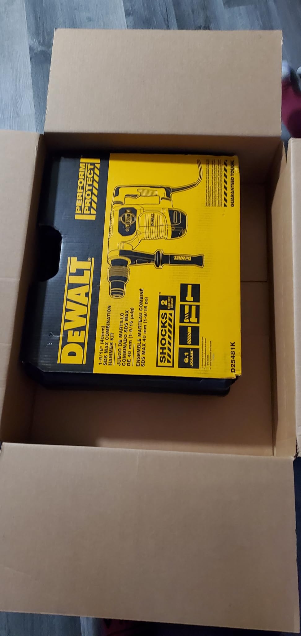 DEWALT Rotary Hammer/Drill Combination Kit, SDS MAX, 40mm (D25481K) customer photo 2