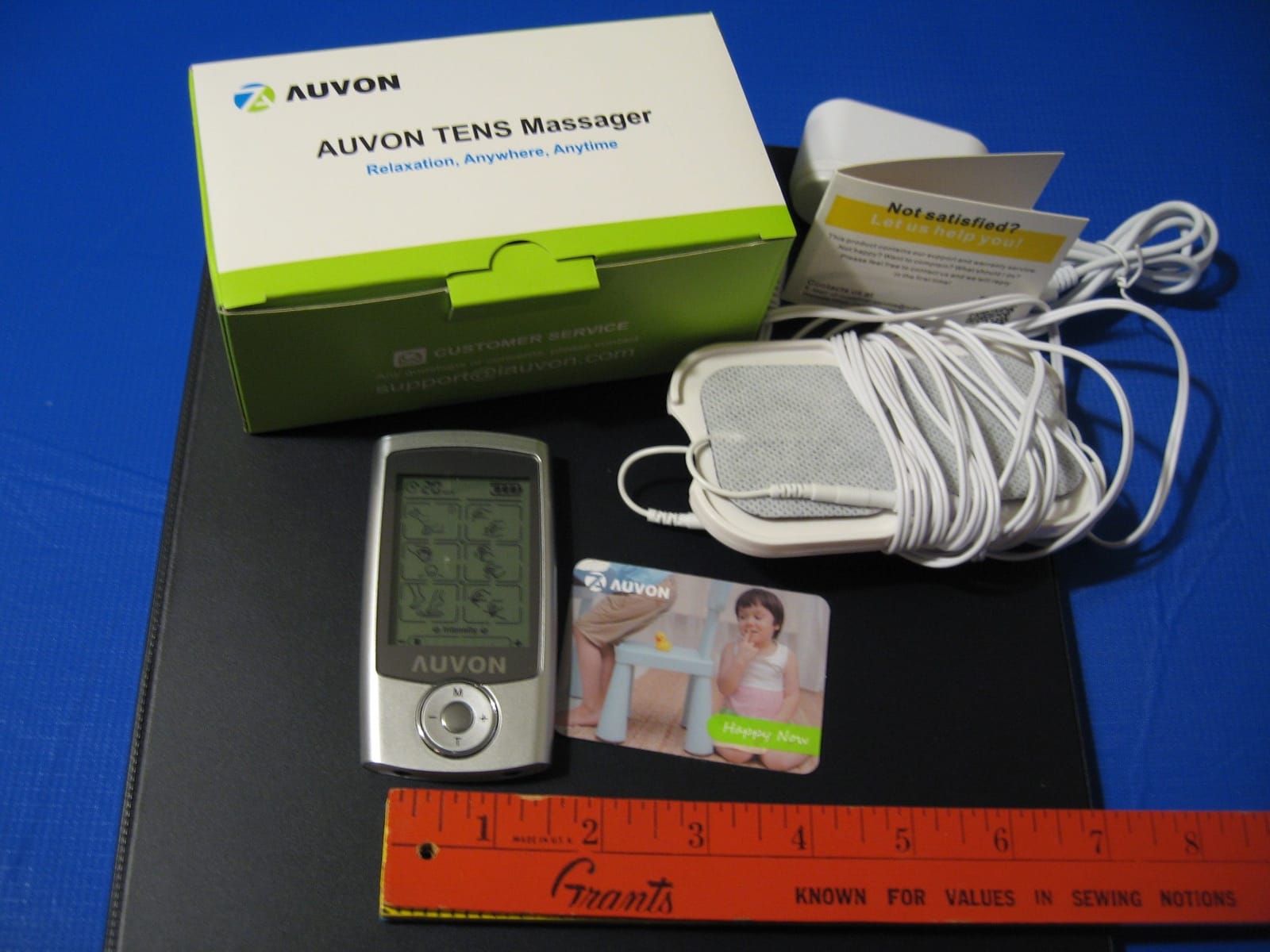 AUVON 24 Modes TENS Unit Muscle Stimulator for Pain Relief, Premium Pads | Rechargeable TENS Machine, Drug-Free Pain Relief for Shoulder, Lower Back, Muscle, Physical Therapy, 8pcs Electrode Pads customer photo 1