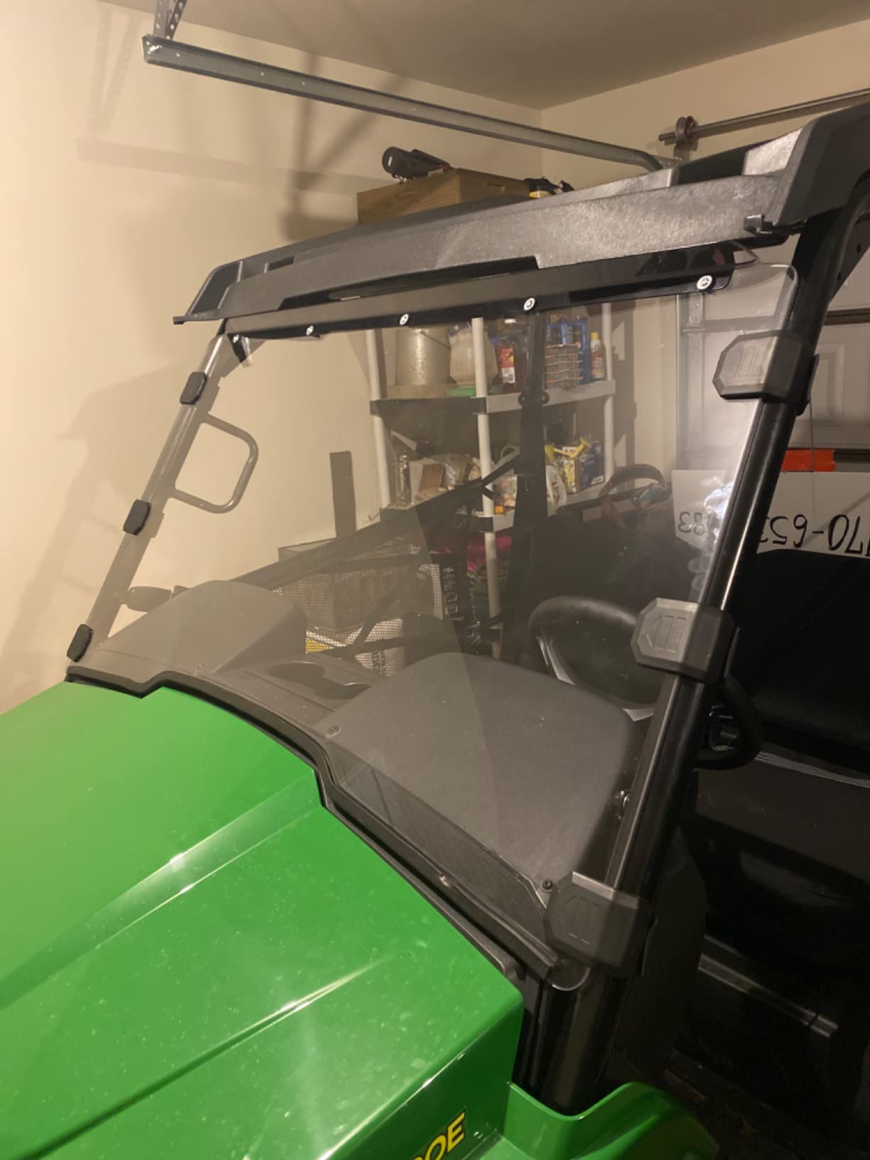 SuperATV Full Front Windshield for John Deere Gator XUV 550 / 560 / 560E / 590E / 590i / 590M | 1/4