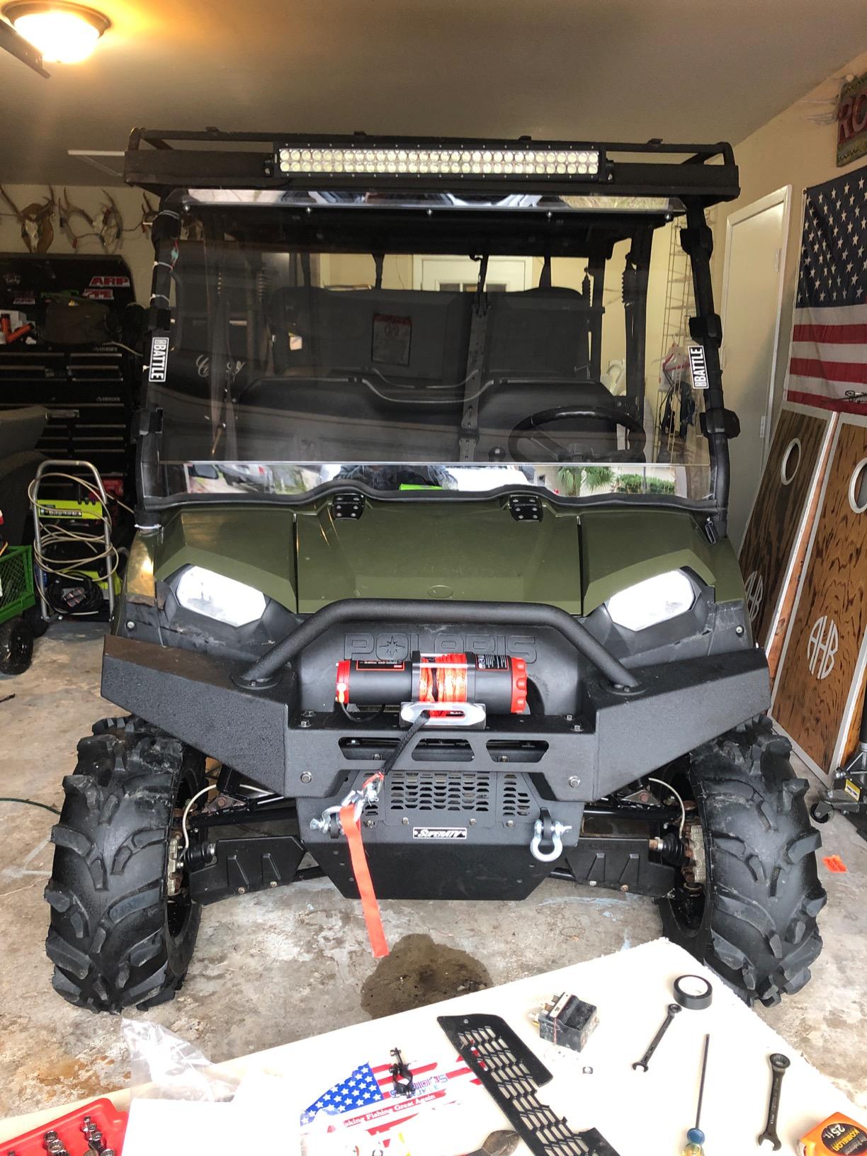 X-BULL 4500 lbs Winch 12V Electric Winch Kits with Fairlead, ATV/UTV Winch with Waterproof Synthetic Rope Winch with Wireless Remotes and Mounting Bracket customer photo 1
