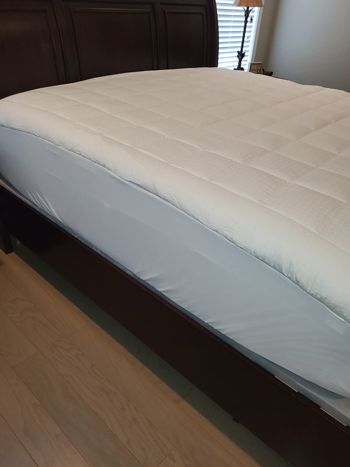 EASELAND Queen Size Mattress Pad Cotton Pillow Top Mattress Topper White | Cooling Mattress Cover Cotton Top,8-21