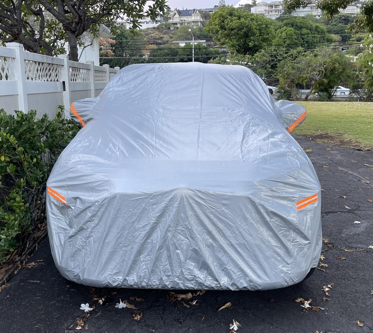 Kayme Sedan Car Cover See Vehicle Size Chart for Accurate Fit, Size A4 | 100% Waterproof All Weather Heavy Duty. Protects Against Sun, Rain, Snow, Dust. Soft Cotton. Driver Door Zipper, Storage Bag customer photo 2