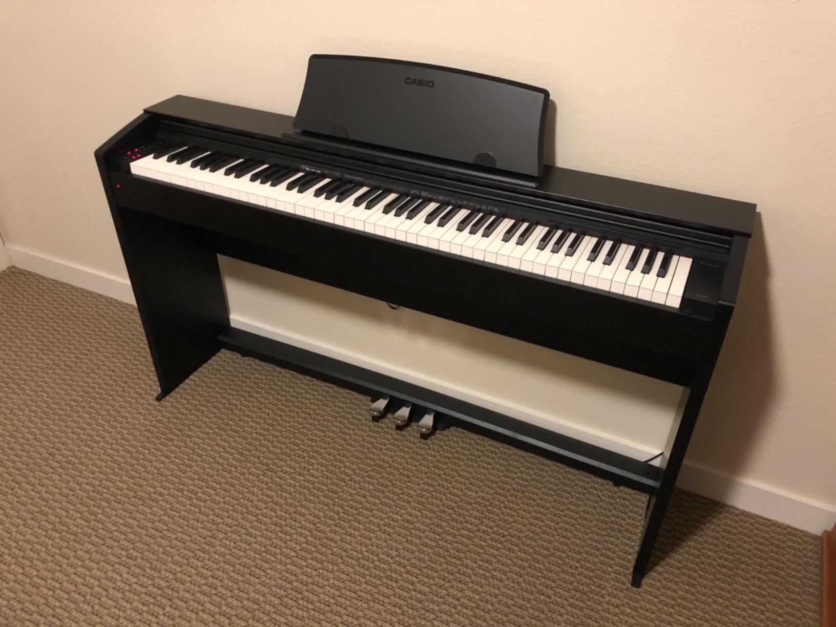 Casio Privia PX-770 - 88-Key Weighted Console Digital Piano | Tri-Sensor II Scaled Hammer Action Keys | AiR Sound Source, 19 Tones, Concert Play, 16W Stereo Speakers, USB-MIDI | Elegant Brown Cabinet customer photo 2