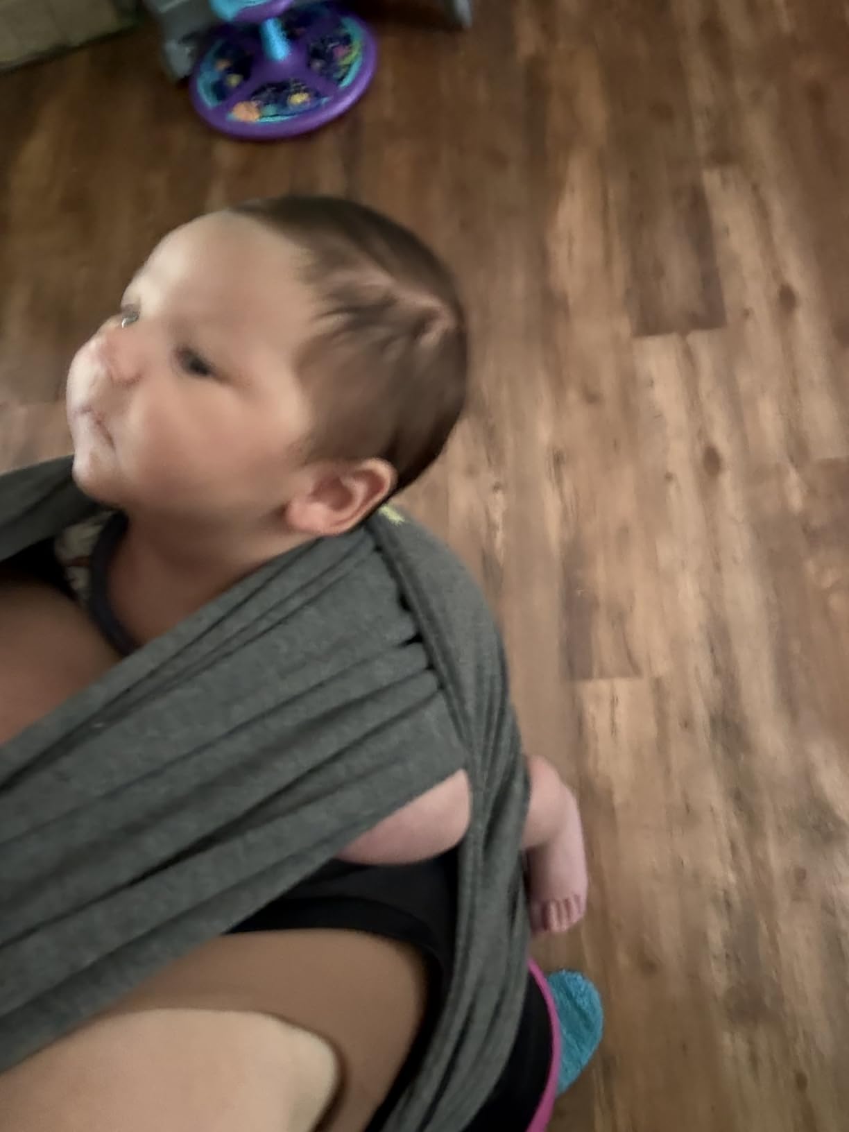 KeaBabies Baby Wrap Carrier, All in 1 Original Baby Carrier (Trendy Black) - Newborn to Toddler Sling, Easy to Wear, Hands Free Bonding, Lightweight, Breathable Infant Wraps customer photo 1