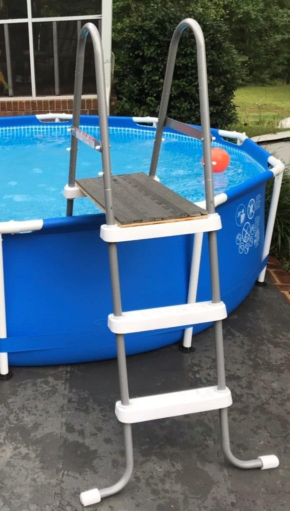Intex Steel Frame Above Ground Swimming Pool Ladder for 42