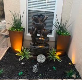 Veradek Pure Series Taper Planter - Tall Tapered Outdoor Planter with Shelf | Made From Durable Plastic Featuring a Removable Insert Shelf. Modern Porch/Patio Décor for Plants and Flowers customer photo 1